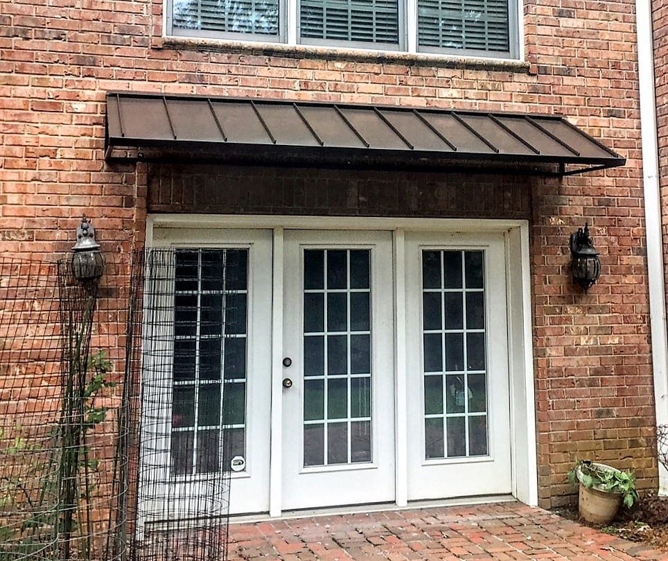 Metal Vs Fabric Awnings Greenville, Awning For Above Patio Door